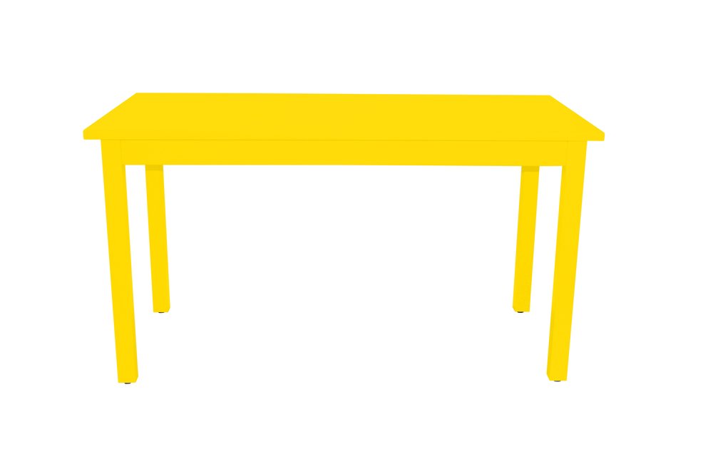 Yellow Solid Wood Dining Table - 60-inch