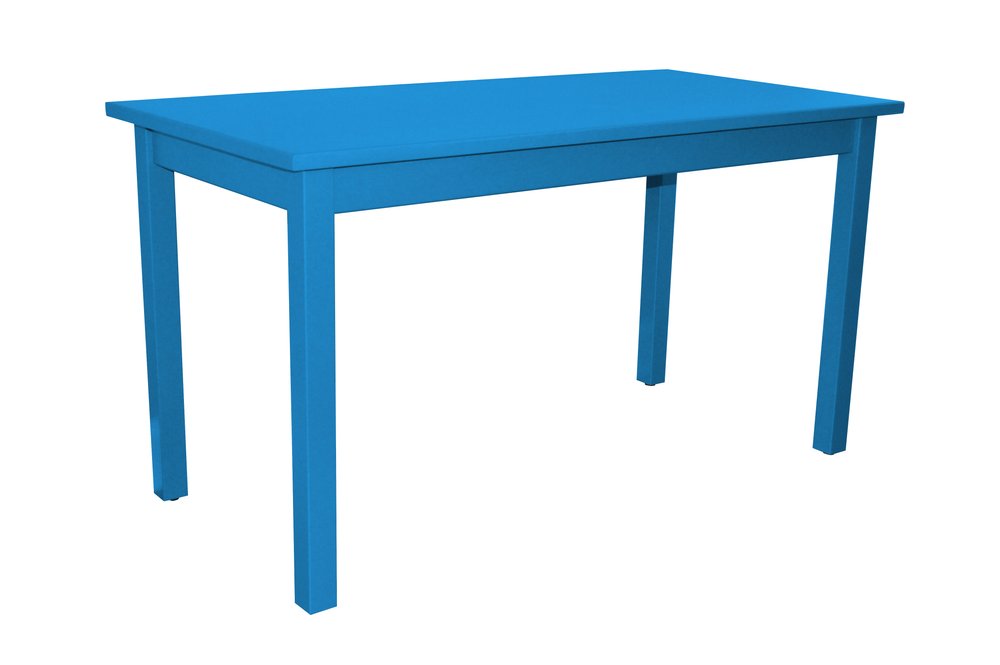 Caribbean Blue Solid Wood Dining Table - 60-inch