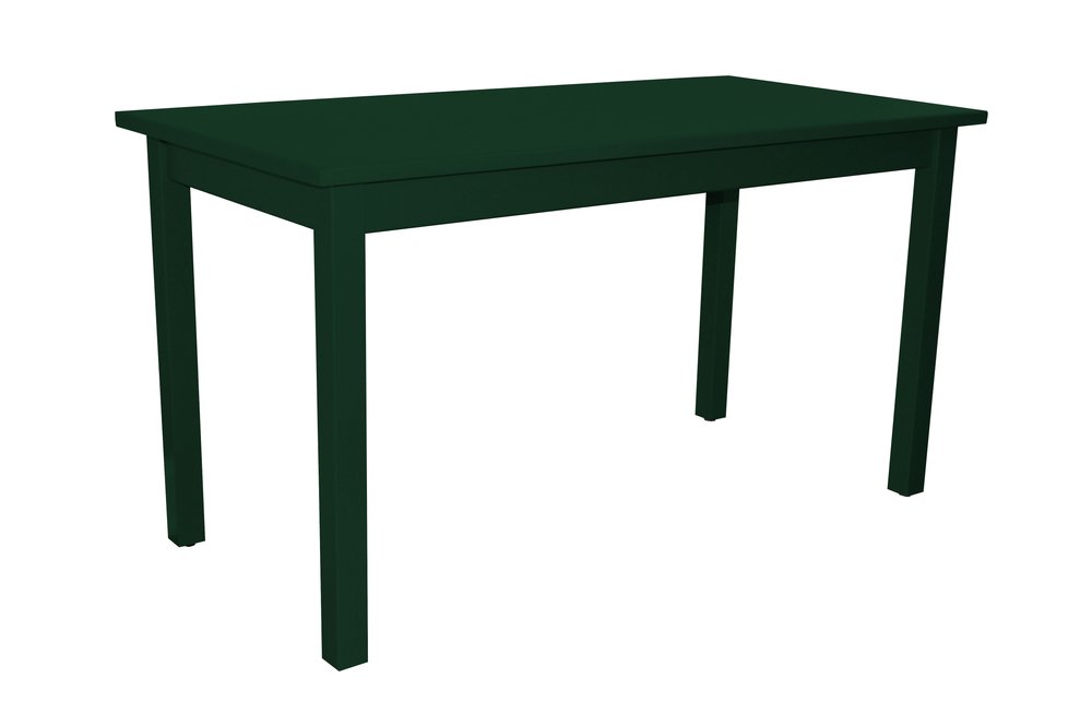 Dark Green Solid Wood Dining Table - 60-inch