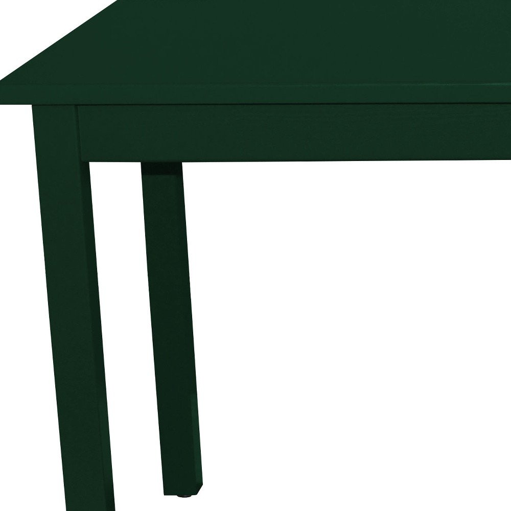 Dark Green Solid Wood Dining Table - 60-inch
