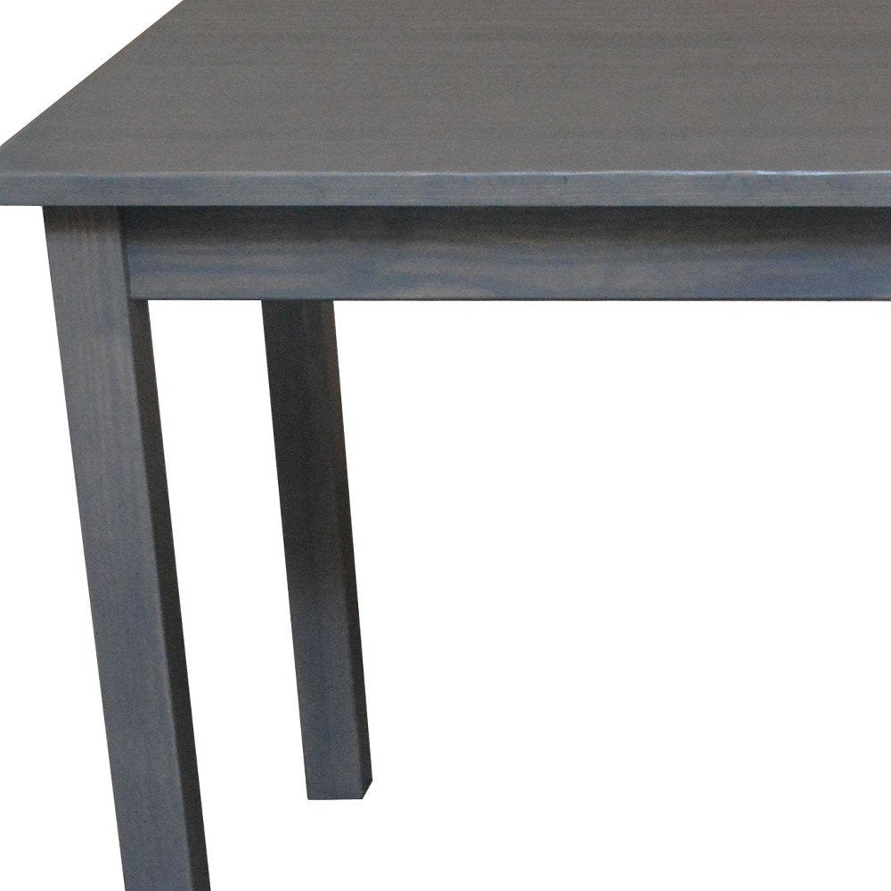 Gray Solid Wood Dining Table - 60-inch