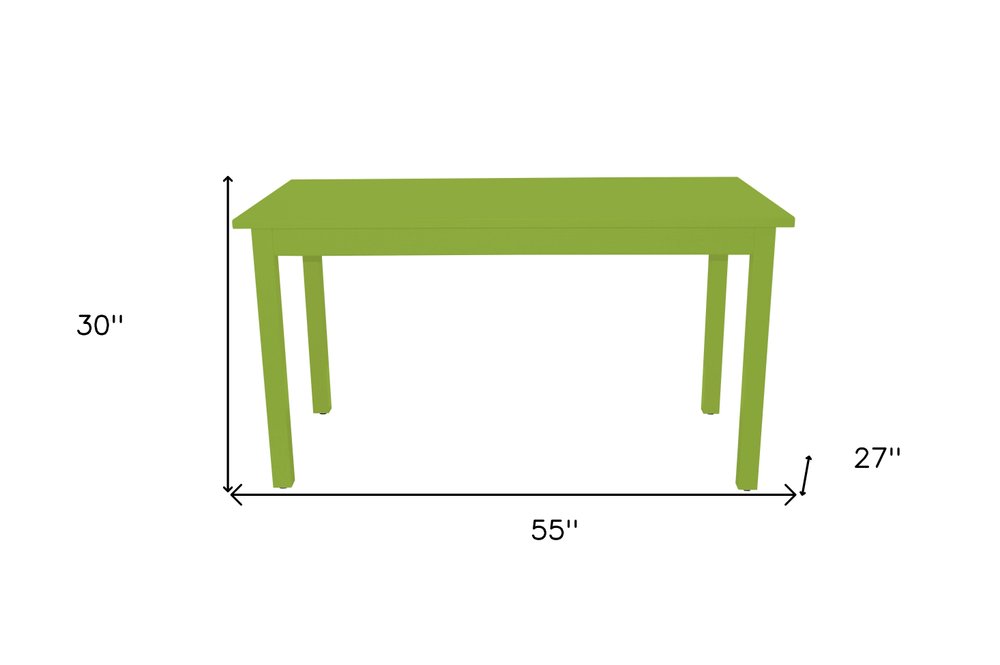 Chartreuse Solid Wood Dining Table - 60-inch