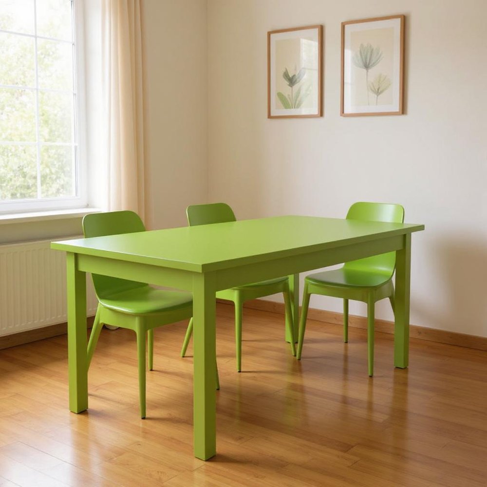Chartreuse Solid Wood Dining Table - 60-inch