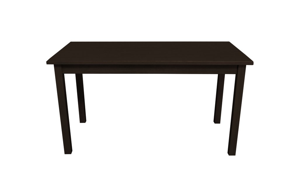 Dark Brown Solid Wood Dining Table - 60-inch