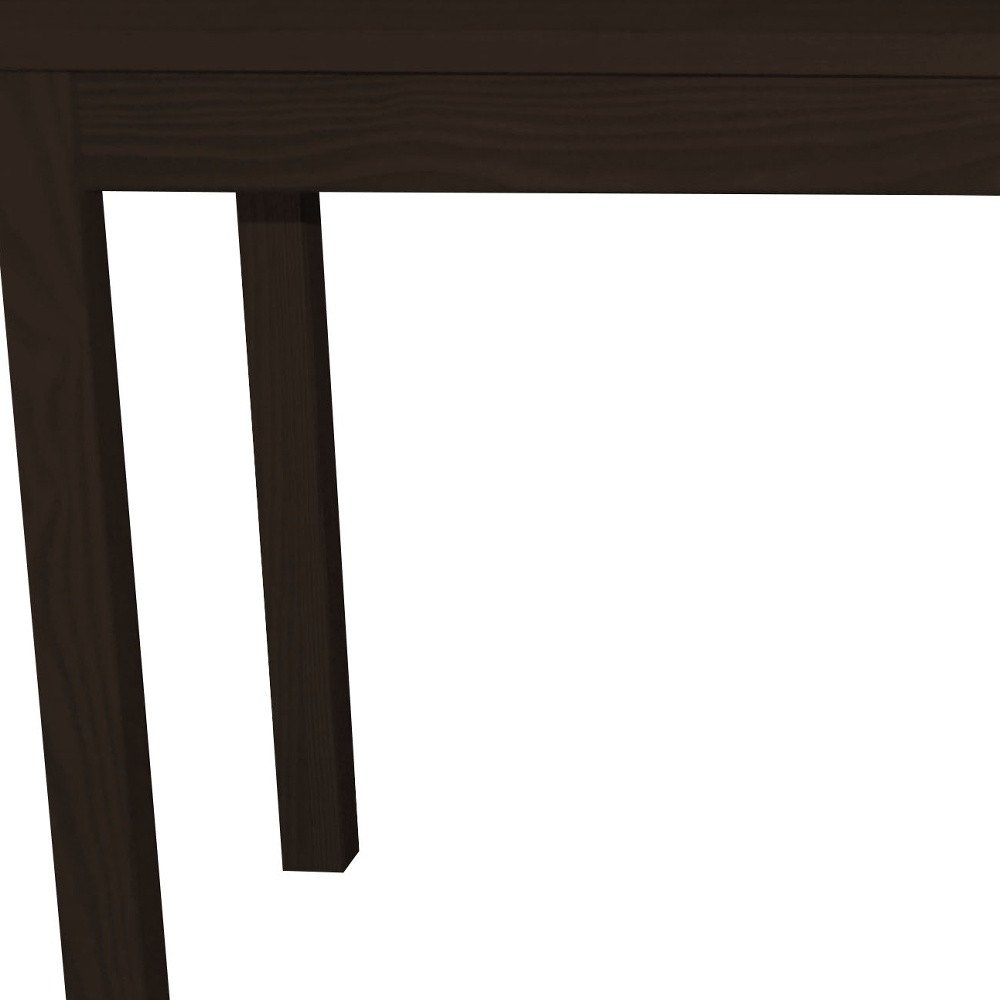 Dark Brown Solid Wood Dining Table - 60-inch