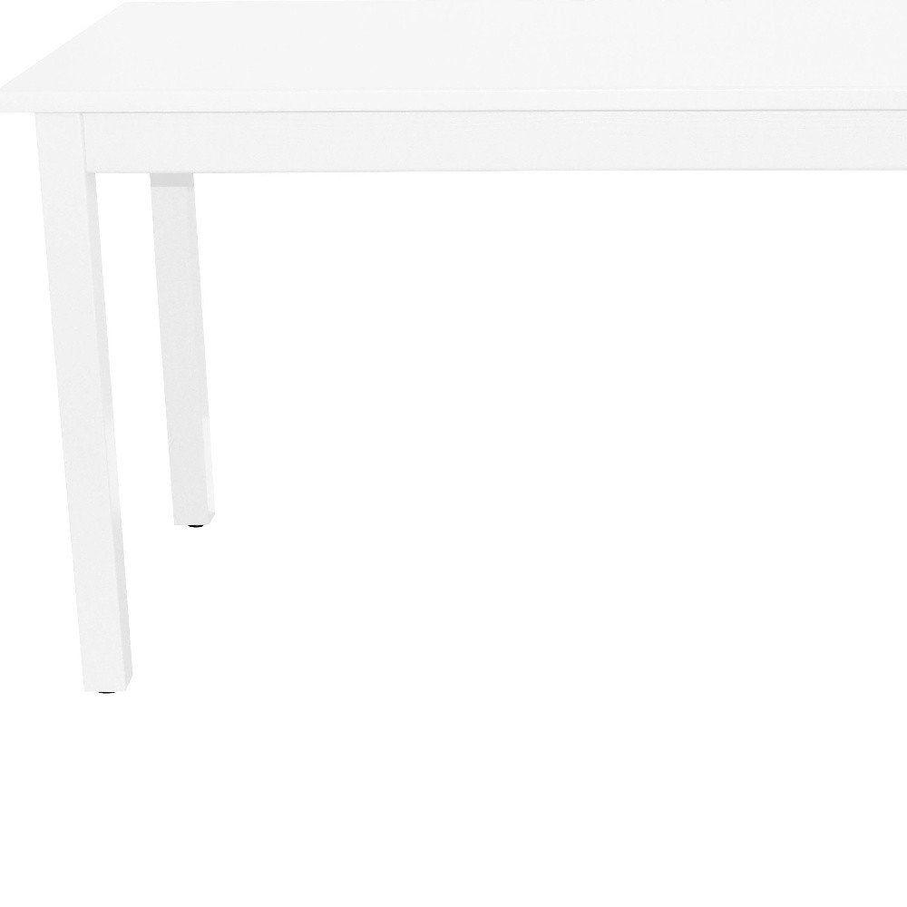 White Solid Wood Dining Table - 60-inch
