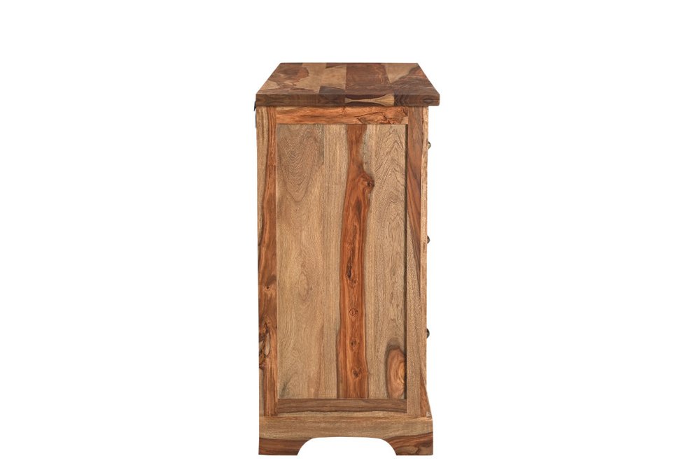 Dark Brown Solid Wood Six Drawer Dresser - 60-inch