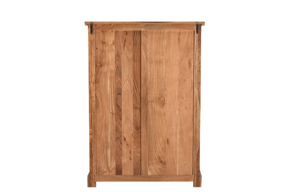 Dark Brown Solid Wood Five Drawer Chest - 36-inch