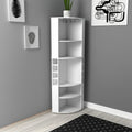 White Wood Corner Bar Cabinet - 71-inch