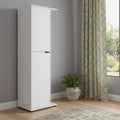 White Wood Accent Cabinet with Two Doors - 71-inch