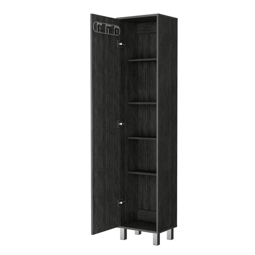 Gray Wood Accent Cabinet with Single Door - 71-inch