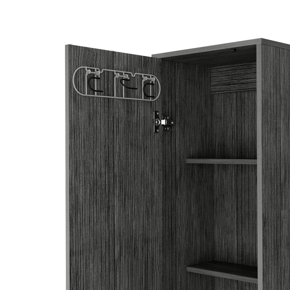 Gray Wood Accent Cabinet with Single Door - 71-inch