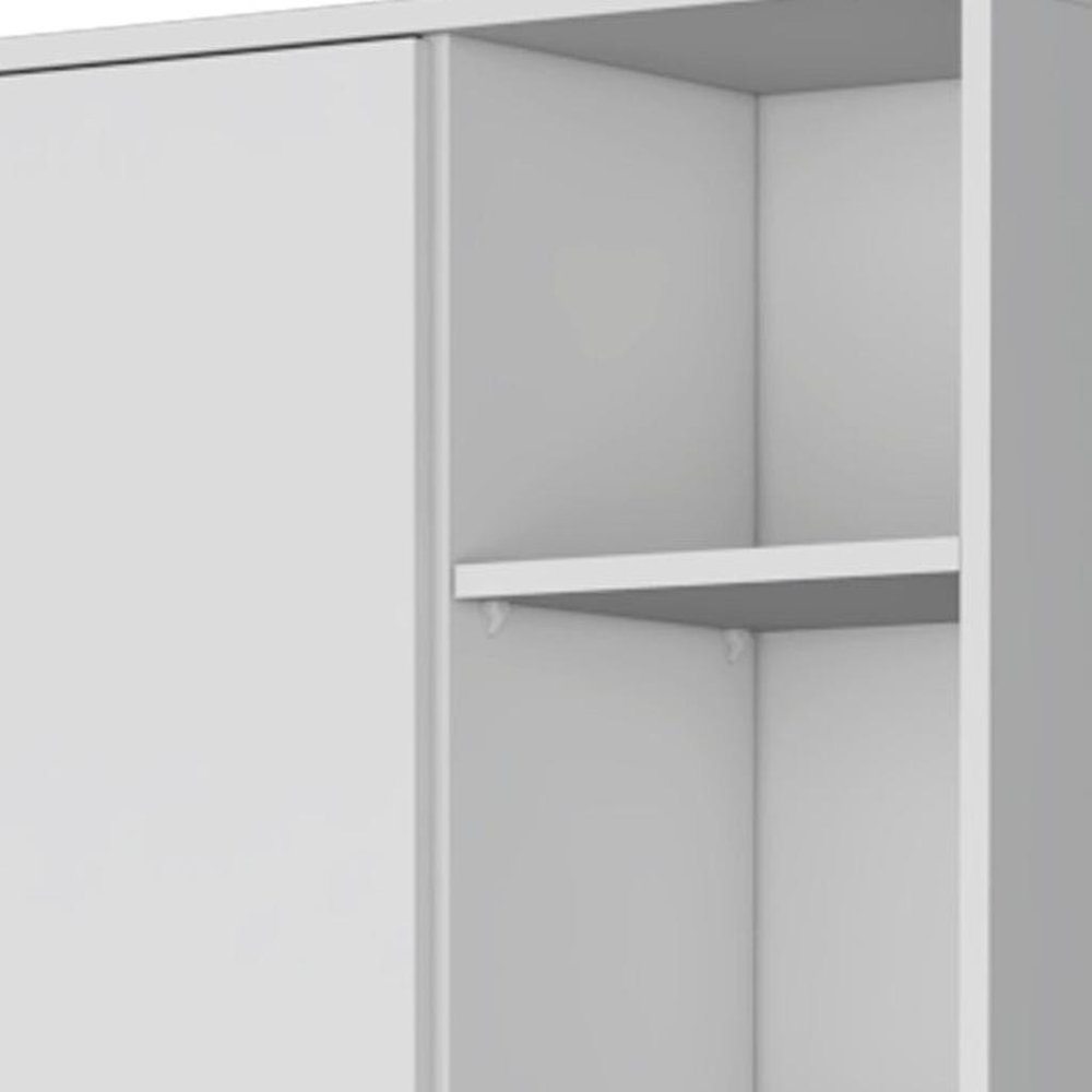White Wood Two Door Pantry or Storage Closet - 67-inch