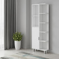 White Wood Accent Cabinet with Single Door - 63-inch