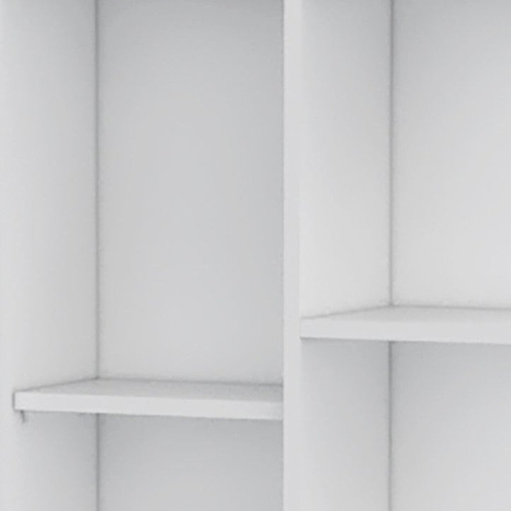 White Wood Accent Cabinet with Single Door - 63-inch