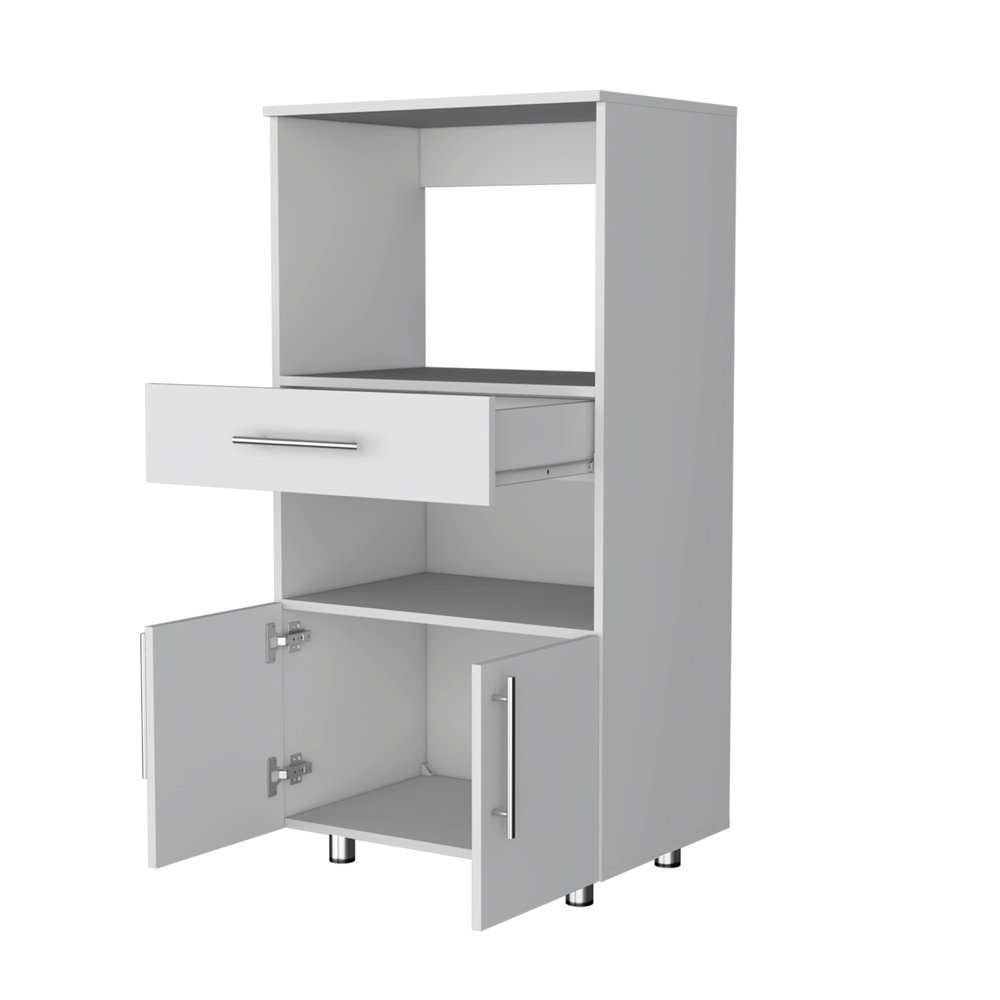 White Wood Pantry or Storage Closet - 17-inch