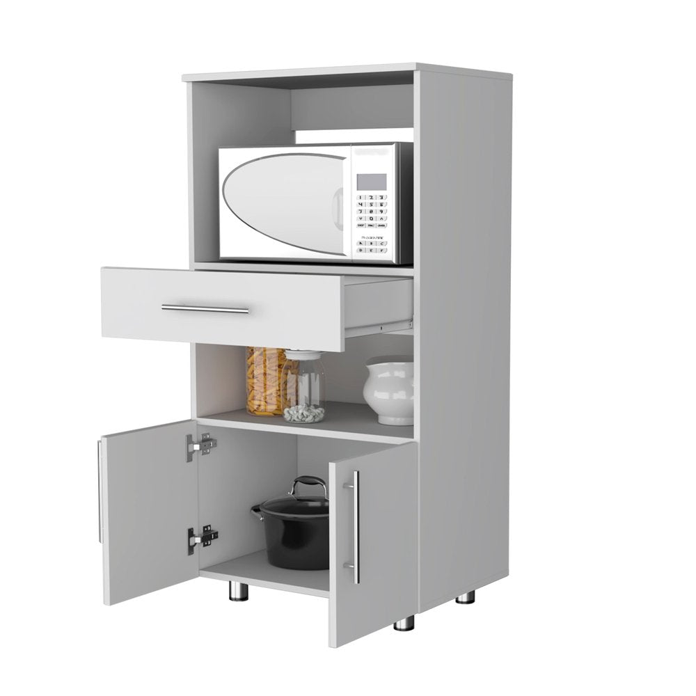White Wood Pantry or Storage Closet - 17-inch