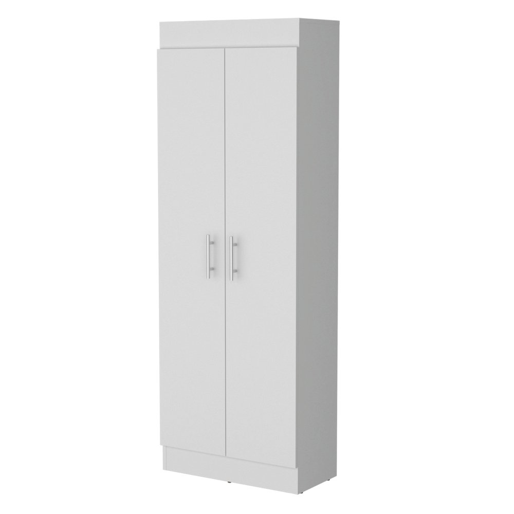 White Wood Pantry or Storage Closet - 67-inch