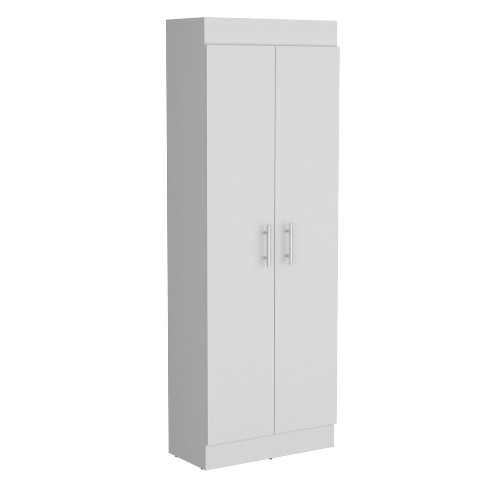 White Wood Pantry or Storage Closet - 67-inch