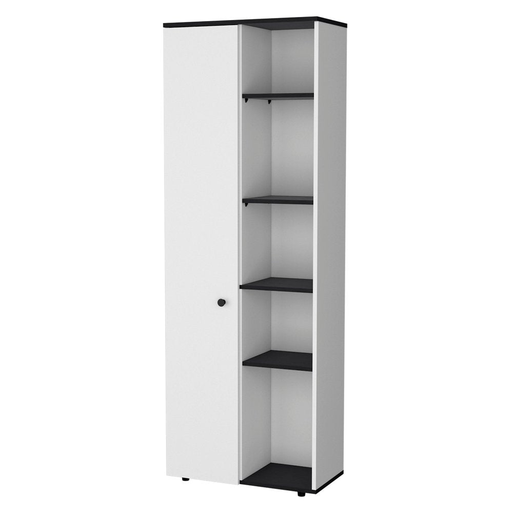 Black and White Wood Pantry or Storage Closet - 67-inch
