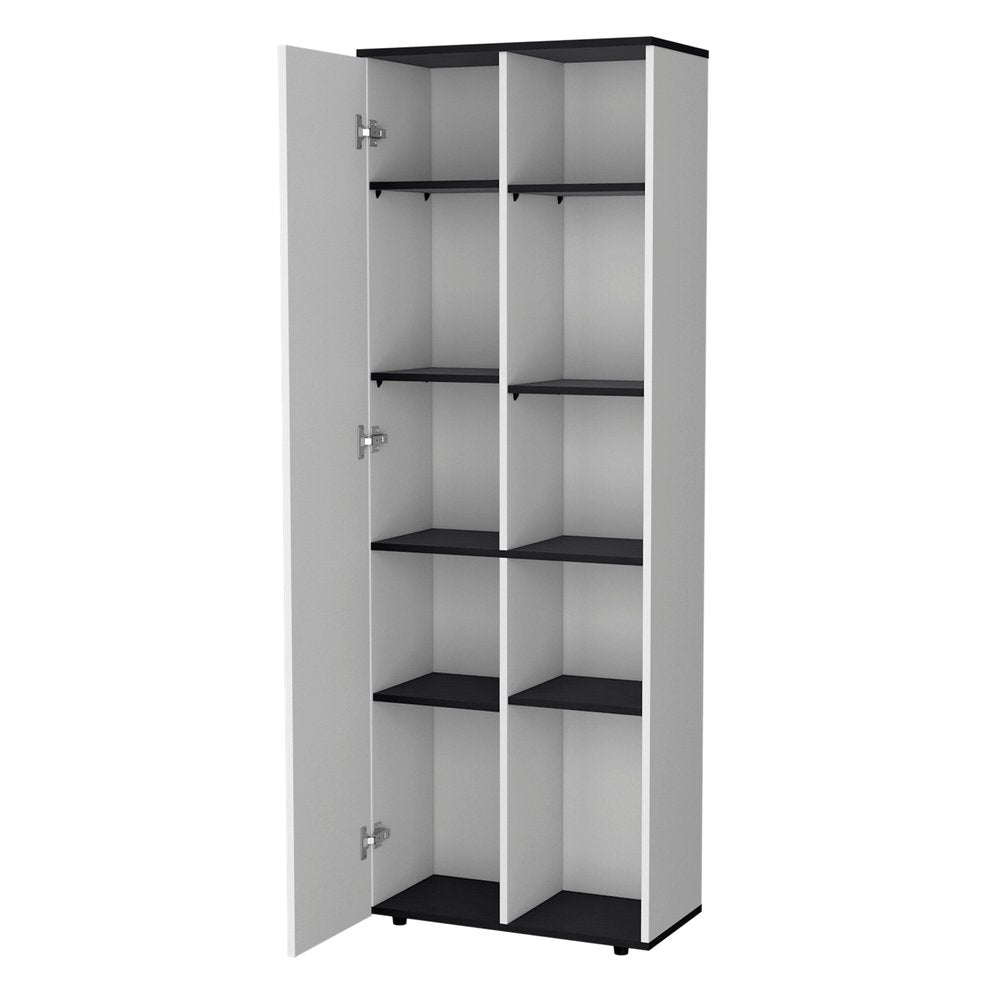 Black and White Wood Pantry or Storage Closet - 67-inch