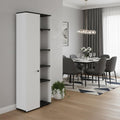 Black and White Wood Pantry or Storage Closet - 67-inch