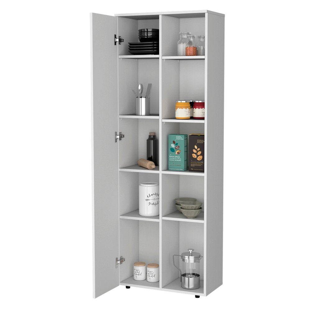 White Wood Pantry or Storage Closet - 67-inch