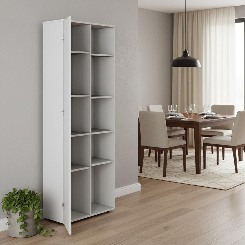 White Wood Pantry or Storage Closet - 67-inch