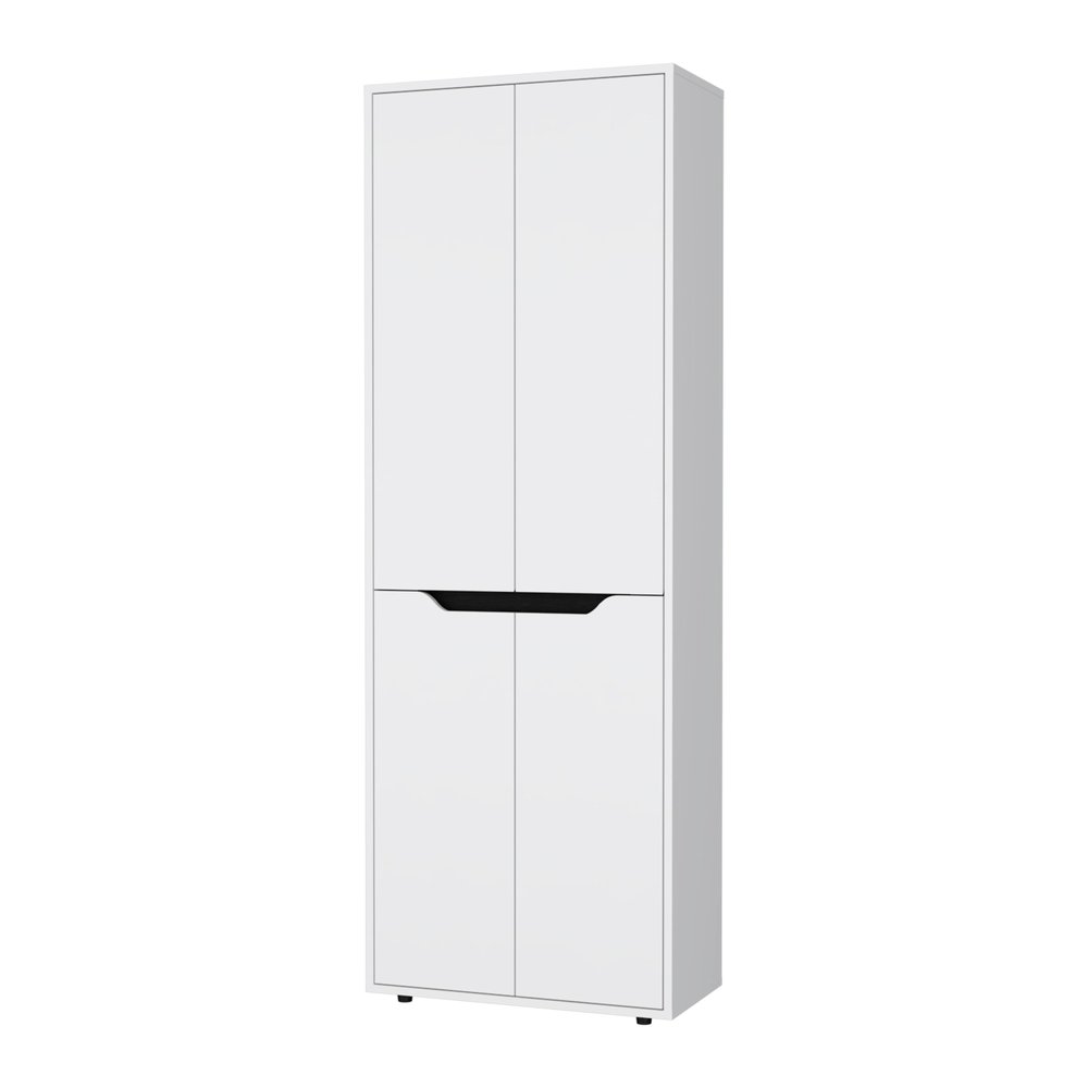 Black and White Wood Pantry or Storage Closet - 67-inch