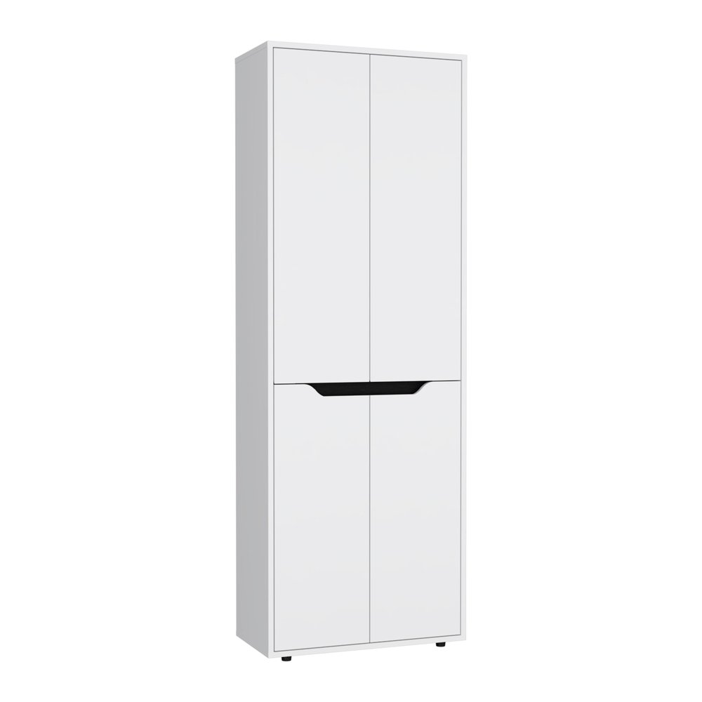 Black and White Wood Pantry or Storage Closet - 67-inch