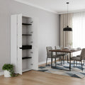 Black and White Wood Pantry or Storage Closet - 67-inch