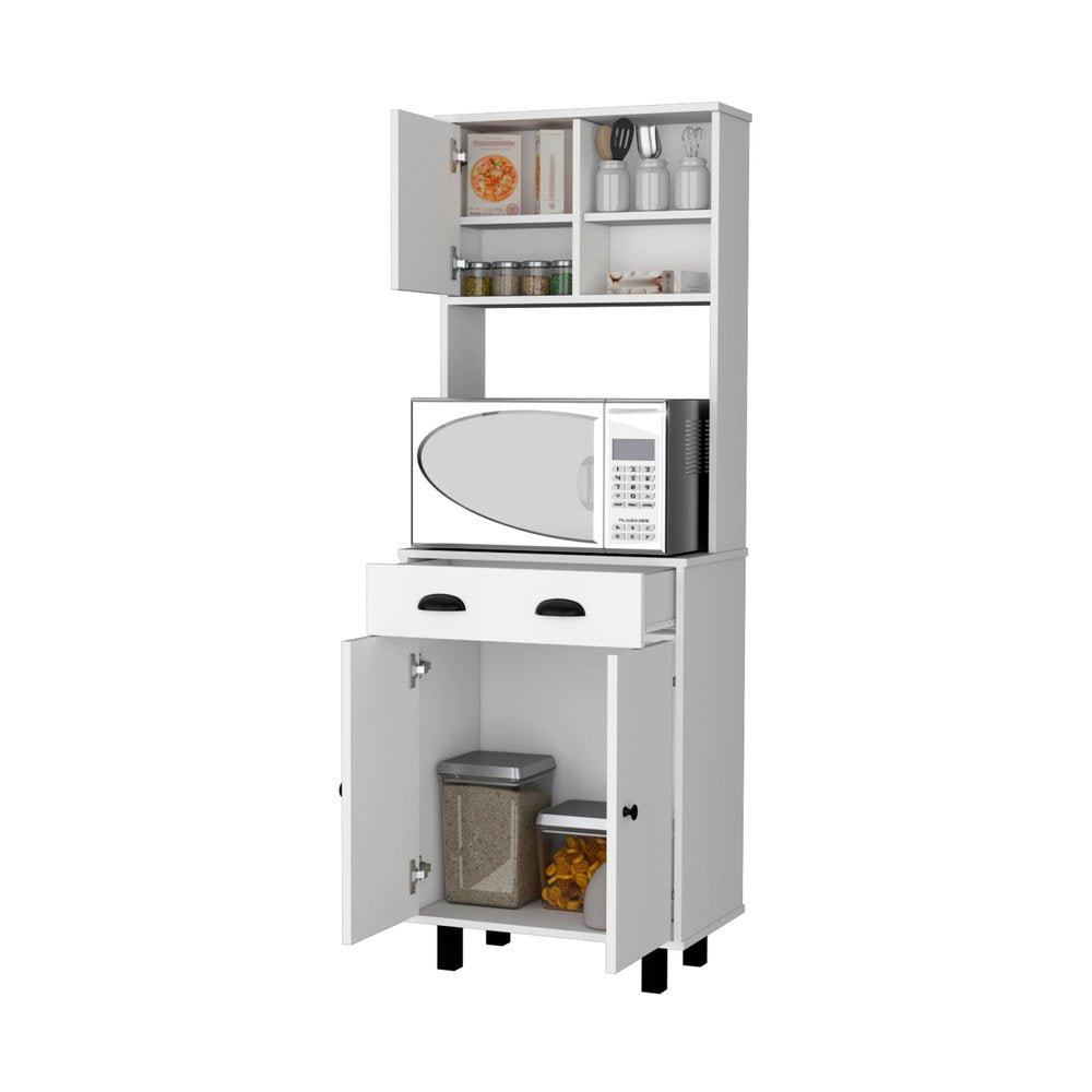 White Wood Pantry or Storage Closet - 67-inch