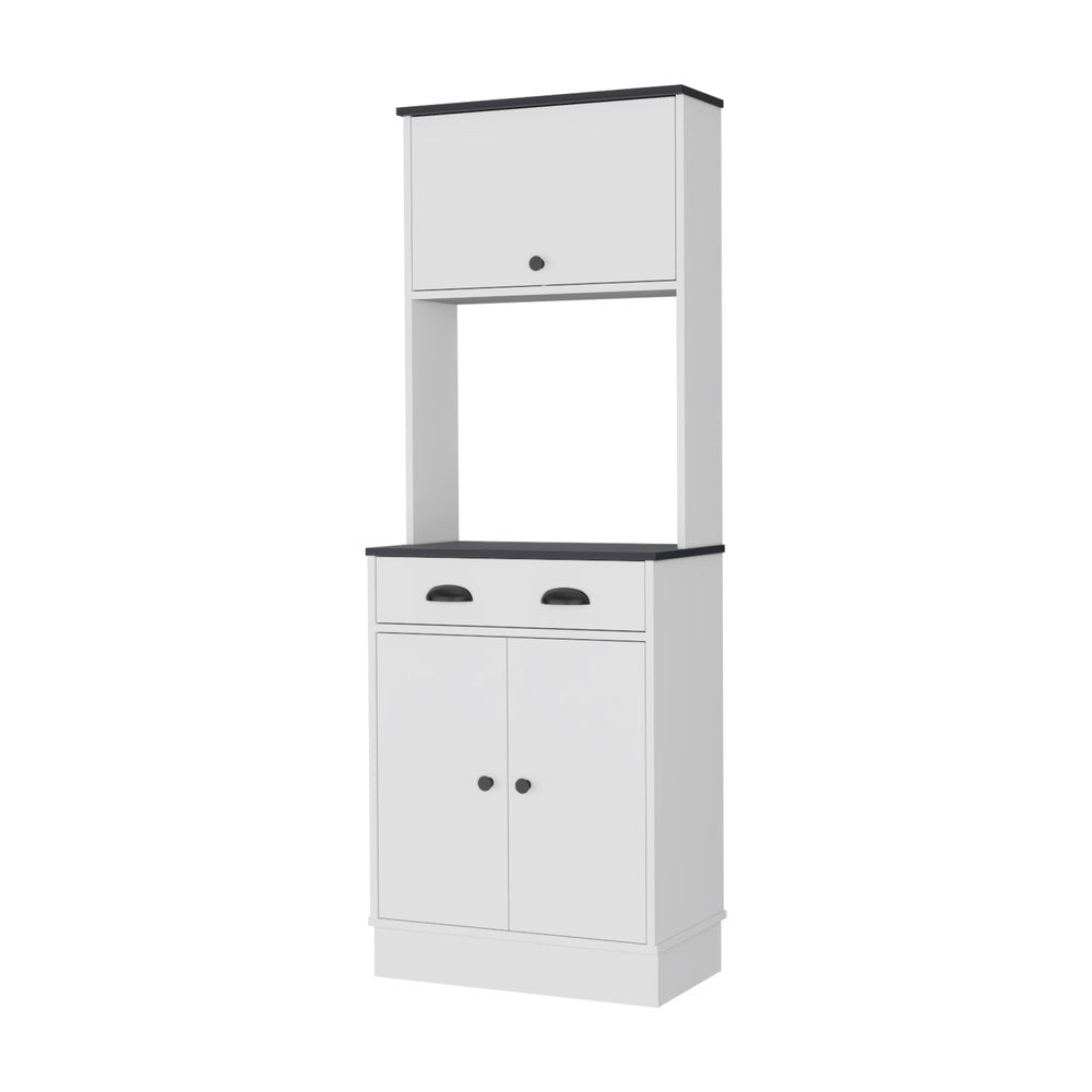 Black and White Wood Pantry or Storage Closet - 66-inch