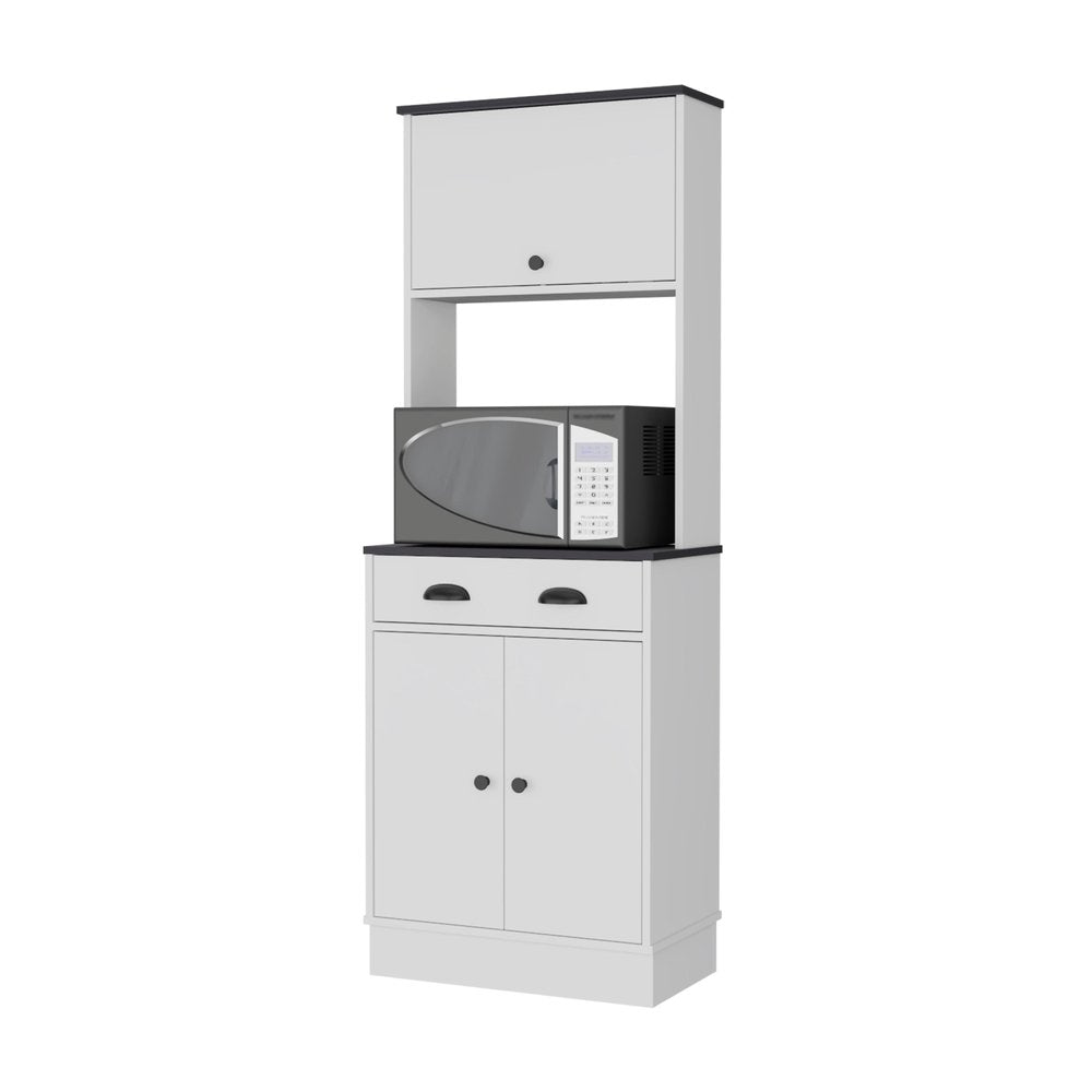 Black and White Wood Pantry or Storage Closet - 66-inch