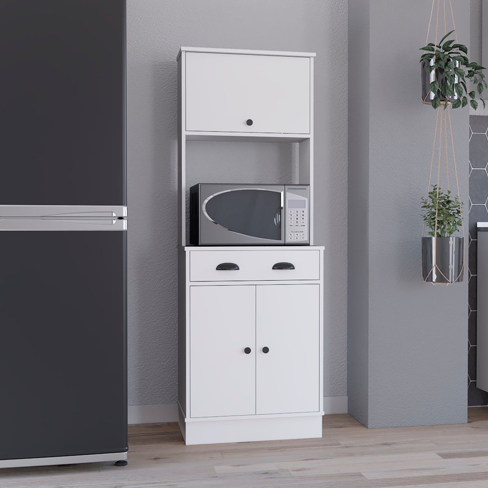 White Wood Pantry or Storage Closet - 66-inch