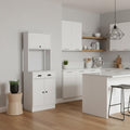 White Wood Pantry or Storage Closet - 66-inch