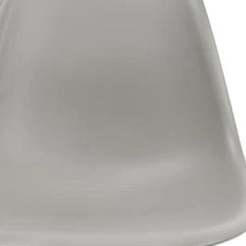 Set of Two Gray and Brown Wood and Heavy Duty Plastic Dining Side Chairs