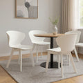 Set of Four White Heavy Duty Plastic Dining Side Chairs