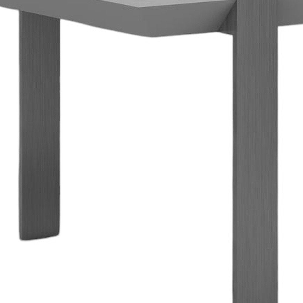 White and Silver Wood and Stainless Steel Coffee Table - 48-inch
