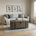 Brown Reclaimed Wood Distressed Trunk Coffee Table - 22-inch