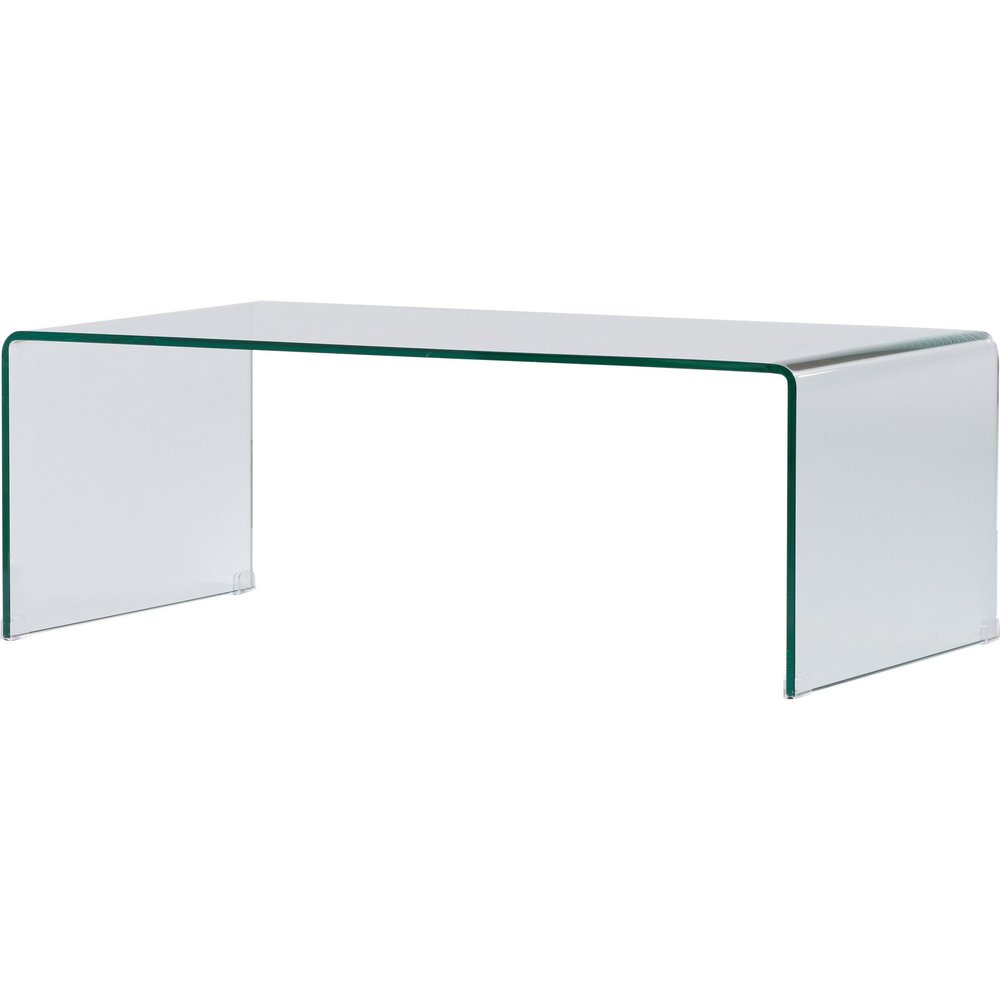Clear Glass Sled Coffee Table - 24-inch