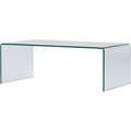 Clear Glass Sled Coffee Table - 24-inch