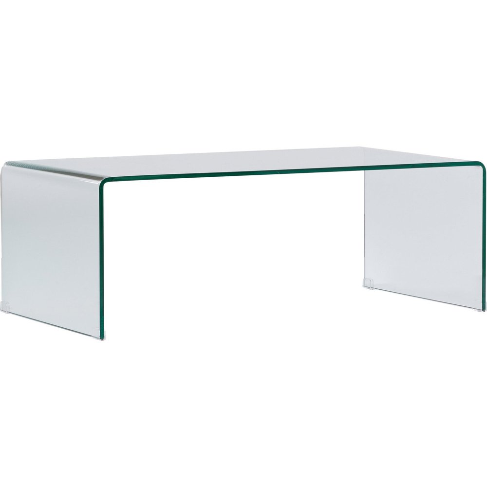 Clear Glass Sled Coffee Table - 24-inch