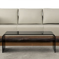Black Glass Sled Coffee Table - 24-inch