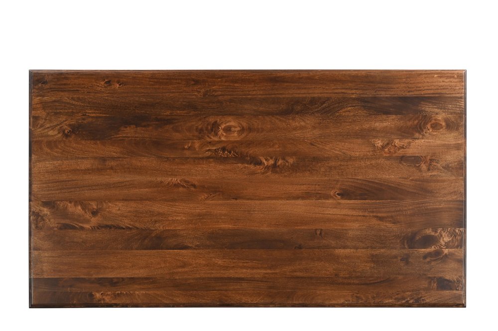 Dark Brown Wood Double Pedestal Base Dining Table - 75-inch