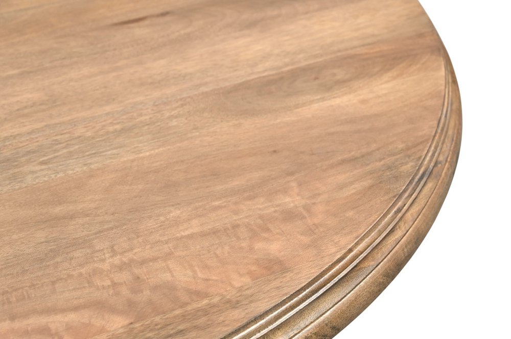 Brown Solid Wood Pedestal Base Round Top Dining Table - 54-inch