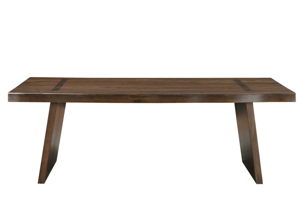 Dark Brown Wood Live Edge Dining Table - 86-inch