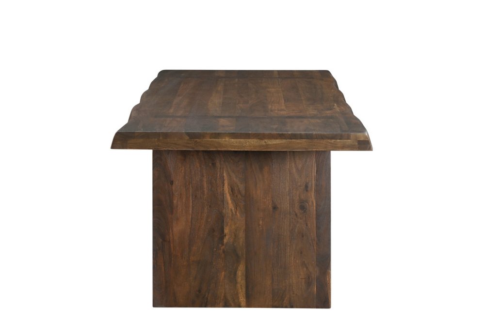 Dark Brown Wood Live Edge Dining Table - 86-inch