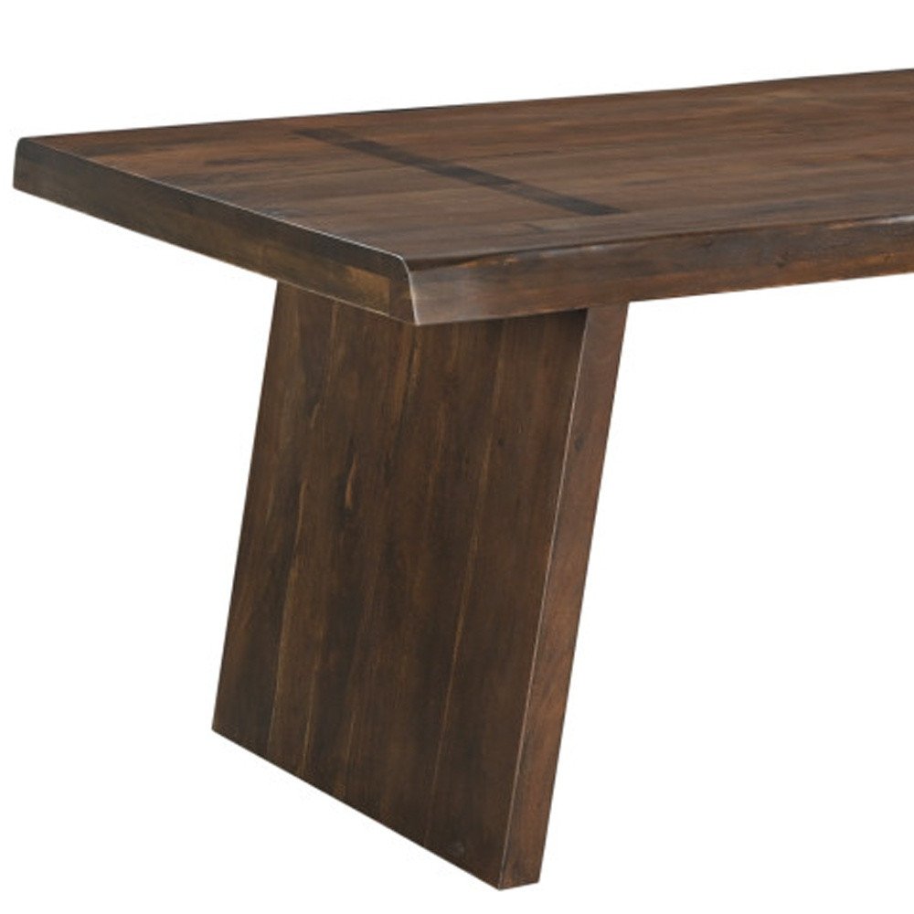 Dark Brown Wood Live Edge Dining Table - 86-inch