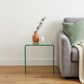 Clear Glass Rounded Edge End Table - 21-inch